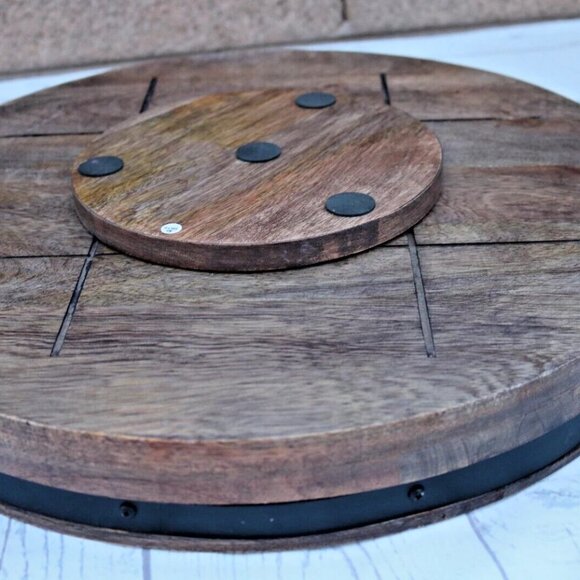 Mikasa Round Lazy Susan Serving Tray, 18-Inch, Mango Wood - Picture 14 of 16